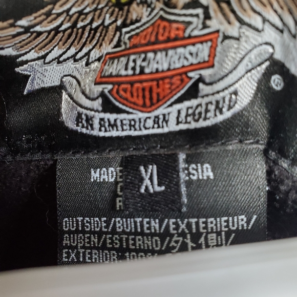 HARLEY DAVIDSON Mens Fleece Zip Up Size XL - Picture 3 of 4